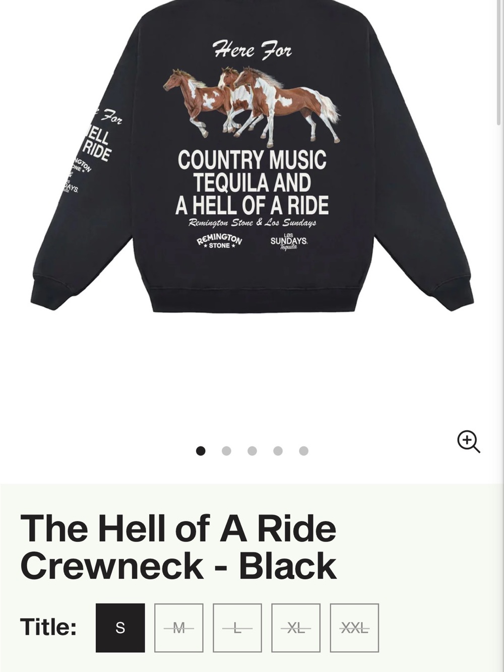 Gildan Black Crewneck Sweatshirt with Horses & Country Graphics